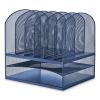 Onyx Desk Organizer w/Two Horizontal and Six Upright Sections, Letter Size, 13.25x11.5x13, Blue, Ships in 1-3 Business Days2