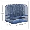 Onyx Desk Organizer w/Two Horizontal and Six Upright Sections, Letter Size, 13.25x11.5x13, Blue, Ships in 1-3 Business Days4