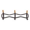 Family Coat Wall Rack, 3 Hook, 18.5w x 6.25d x 7.25h, Cream, Ships in 1-3 Business Days2