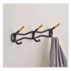 Family Coat Wall Rack, 3 Hook, 18.5w x 6.25d x 7.25h, Cream, Ships in 1-3 Business Days5