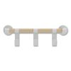 Resi Coat Wall Rack, 3 Hook, 19.75w x 4.25d x 6h, White, Ships in 1-3 Business Days5