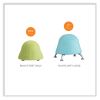 Runtz Ball Chair, Backless, Supports Up to 250 lb, Orange Fabric Seat, Silver Base, Ships in 1-3 Business Days3