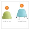 Runtz Ball Chair, Backless, Supports Up to 250 lb, Baby Blue Vinyl Seat, Silver Base, Ships in 1-3 Business Days3