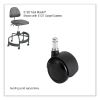 Task Master Carpet Casters, 2" Wheel, Black, 5/Set, Ships in 1-3 Business Days2