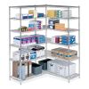 Industrial Add-On Unit, Four-Shelf, 36w x 24d x 72h, Steel, Metallic Gray, Ships in 1-3 Business Days2