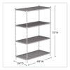 Industrial Wire Shelving, Four-Shelf, 48w x 24d x 72h, Metallic Gray, Ships in 1-3 Business Days4