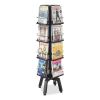 Onyx Mesh Rotating Magazine Display, 16 Compartments, 18.27w x 18.27d x 58.55h, Black, Ships in 1-3 Business Days2