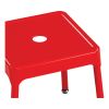 Steel Guest Stool, Backless, Supports Up to 275 lb, 15" to 15.5" Seat Height, Red Seat/Base, Ships in 1-3 Business Days4