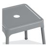 Steel Guest Stool, Backless, Supports Up to 275 lb, 15" to 15.5" Seat Height, Silver Seat/Base, Ships in 1-3 Business Days4