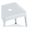 Steel Guest Stool, Backless, Supports Up to 275 lb, 15" to 15.5" Seat Height, White Seat/Base, Ships in 1-3 Business Days3