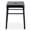 Steel GuestBistro Stool, Backless, Supports Up to 250 lb, 18" Seat Height, Black Seat, Black Base, Ships in 1-3 Business Days2