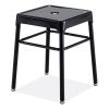 Steel GuestBistro Stool, Backless, Supports Up to 250 lb, 18" Seat Height, Black Seat, Black Base, Ships in 1-3 Business Days4