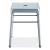 Steel GuestBistro Stool, Backless, Supports Up to 250 lb, 18" High Silver Seat, Silver Base, Ships in 1-3 Business Days3