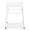 Steel GuestBistro Stool, Backless, Supports Up to 250 lb, 18" Seat Height, White Seat, White Base, Ships in 1-3 Business Days2