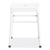 Steel GuestBistro Stool, Backless, Supports Up to 250 lb, 18" Seat Height, White Seat, White Base, Ships in 1-3 Business Days4