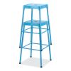 Steel Bar Stool, Backless, Supports Up to 275 lb, 29" Seat Height, BabyBlue Seat, BabyBlue Base, Ships in 1-3 Business Days2