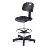 Soft Tough Deluxe Workbench Chair, Supports 250 lb, 22" to 32" High Black Seat, Black/Silver Base, Ships in 1-3 Business Days3