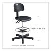 Soft Tough Deluxe Workbench Chair, Supports 250 lb, 22" to 32" High Black Seat, Black/Silver Base, Ships in 1-3 Business Days4