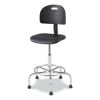 Workfit Economy Industrial Chair, Up to 400 lb, 22" to 30" High Black Seat/Back, Silver Base, Ships in 1-3 Business Days2