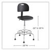 Workfit Economy Industrial Chair, Up to 400 lb, 22" to 30" High Black Seat/Back, Silver Base, Ships in 1-3 Business Days3