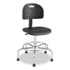 Workfit Economy Industrial Chair, Up to 400 lb, 22" to 30" High Black Seat/Back, Silver Base, Ships in 1-3 Business Days4