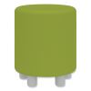 Learn Cylinder Vinyl Ottoman, 15" dia x 18"h, Green, Ships in 1-3 Business Days2