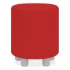 Learn Cylinder Vinyl Ottoman, 15" dia x 18"h, Red, Ships in 1-3 Business Days3