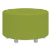 Learn 30" Cylinder Vinyl Ottoman, 30w x 30d x 18h, Green, Ships in 1-3 Business Days3