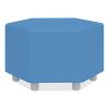 Learn 30" Hexagon Vinyl Ottoman, 30w x 30d x 18h, Blue, Ships in 1-3 Business Days2