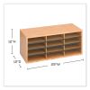 Wood/Corrugated Literature Organizer, 12 Compartments, 29 x 12 x 12, Medium Oak, Ships in 1-3 Business Days2