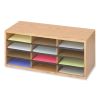 Wood/Corrugated Literature Organizer, 12 Compartments, 29 x 12 x 12, Medium Oak, Ships in 1-3 Business Days3