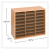Wood/Corrugated Literature Organizer, 24 Compartments, 29 x 12 x 23.5, Medium Oak, Ships in 1-3 Business Days2