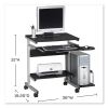 Eastwinds Series Portrait PC Desk Cart, 36" x 19.25" x 31", Anthracite, Ships in 1-3 Business Days2