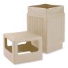 Canmeleon Recessed Panel Receptacles, Side-Open, 38 gal, Polyethylene, Tan, Ships in 1-3 Business Days3