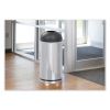 Waste Receptacle, 15 gal, Steel, Stainless Steel/Black, Ships in 1-3 Business Days3