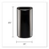 Open Top Oval Waste Receptacle, 14 gal, Steel, Black, Ships in 1-3 Business Days3