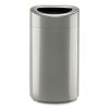 Open Top Oval Waste Receptacle, 14 gal, Steel, Silver, Ships in 1-3 Business Days2