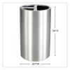 Triple Recycling Receptacle, 40 gal, Steel, Brushed Aluminum, Ships in 1-3 Business Days2