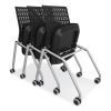 Thesis Training Chair w/Flex Back, Support Up to 250 lb, 18" High Black Seat, Gray Base, 2/Carton, Ships in 1-3 Business Days4