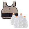 Chill-Its 6230 Standard Phase Change Cooling Vest with Packs, Cotton, Small/Medium, Khaki, Ships in 1-3 Business Days6