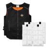 Chill-Its 6260 Lightweight Phase Change Cooling Vest w/ Packs, Cotton/Polyester, Large/XL, Black, Ships in 1-3 Business Days6