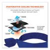 Chill-Its 6700 Cooling Bandana Polymer Tie Headband, One Size Fits Most, Solid Blue, Ships in 1-3 Business Days2