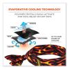 Chill-Its 6700 Cooling Bandana Polymer Tie Headband, One Size Fits Most, Flames, Ships in 1-3 Business Days2