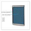 Silhouette 1 Door Enclosed Caramel Vinyl Bulletin Board with Satin/Black Frame, 27.75 x 42.13, Ships in 7-10 Business Days4