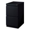 Full-Width Pull 20 Deep Mobile Pedestal File, 2-Drawer: File/File, Letter, Black, 15x19.88x27.75, Ships in 4-6 Business Days3