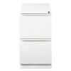 Full-Width Pull 20 Deep Mobile Pedestal File, 2-Drawer: File/File, Letter, White, 15x19.88x27.75, Ships in 4-6 Business Days2