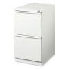 Full-Width Pull 20 Deep Mobile Pedestal File, 2-Drawer: File/File, Letter, White, 15x19.88x27.75, Ships in 4-6 Business Days3