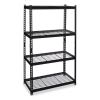 Iron Horse 2300 Wire Deck Shelving, Four-Shelf, 36w x 18d x 60h, Black, Ships in 4-6 Business Days4