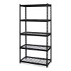 Iron Horse 2300 Wire Deck Shelving, Five-Shelf, 36w x 18d x 72h, Black, Ships in 4-6 Business Days2