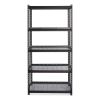 Iron Horse 2300 Wire Deck Shelving, Five-Shelf, 36w x 18d x 72h, Black, Ships in 4-6 Business Days3